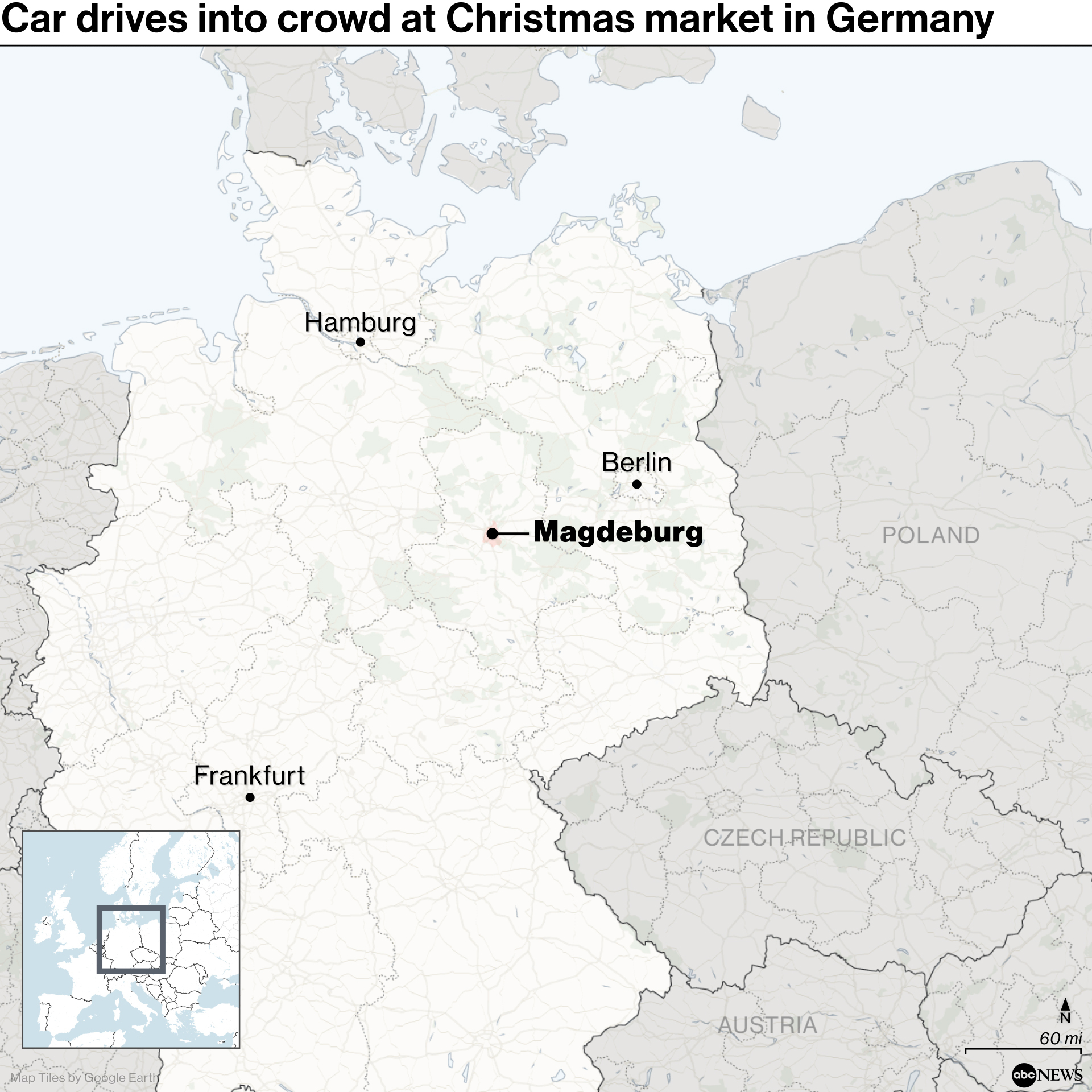 Car drives into crowd at Christmas market in Germany.